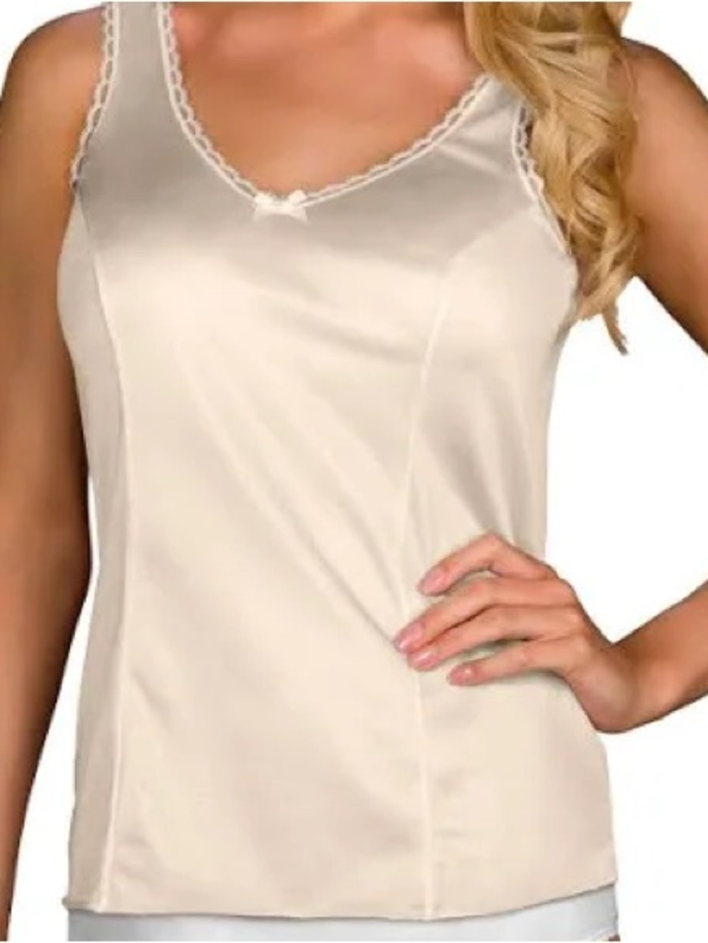 Vanity fair size 42  beige Women's Lace-Trim Sleeveless Camisole